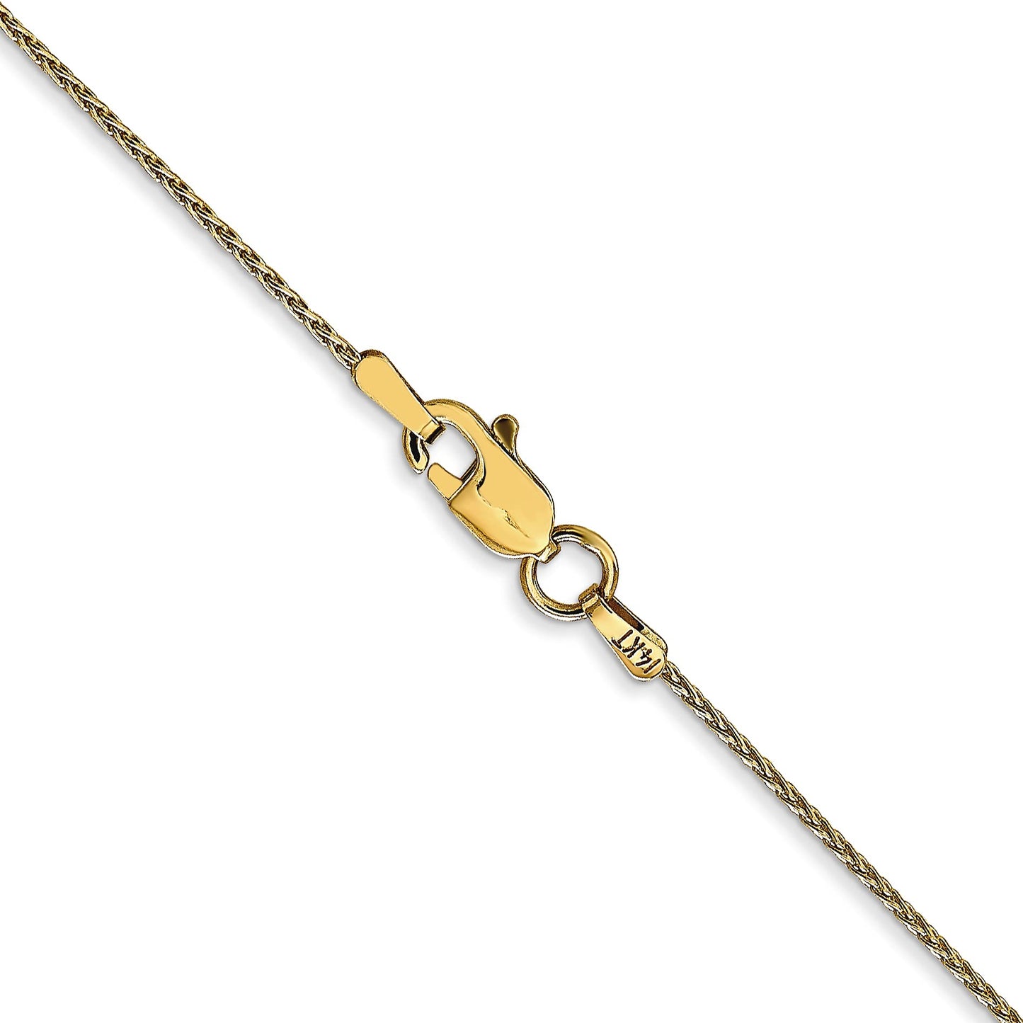 14k 9 inch 1mm Parisian Wheat with Lobster Clasp Anklet