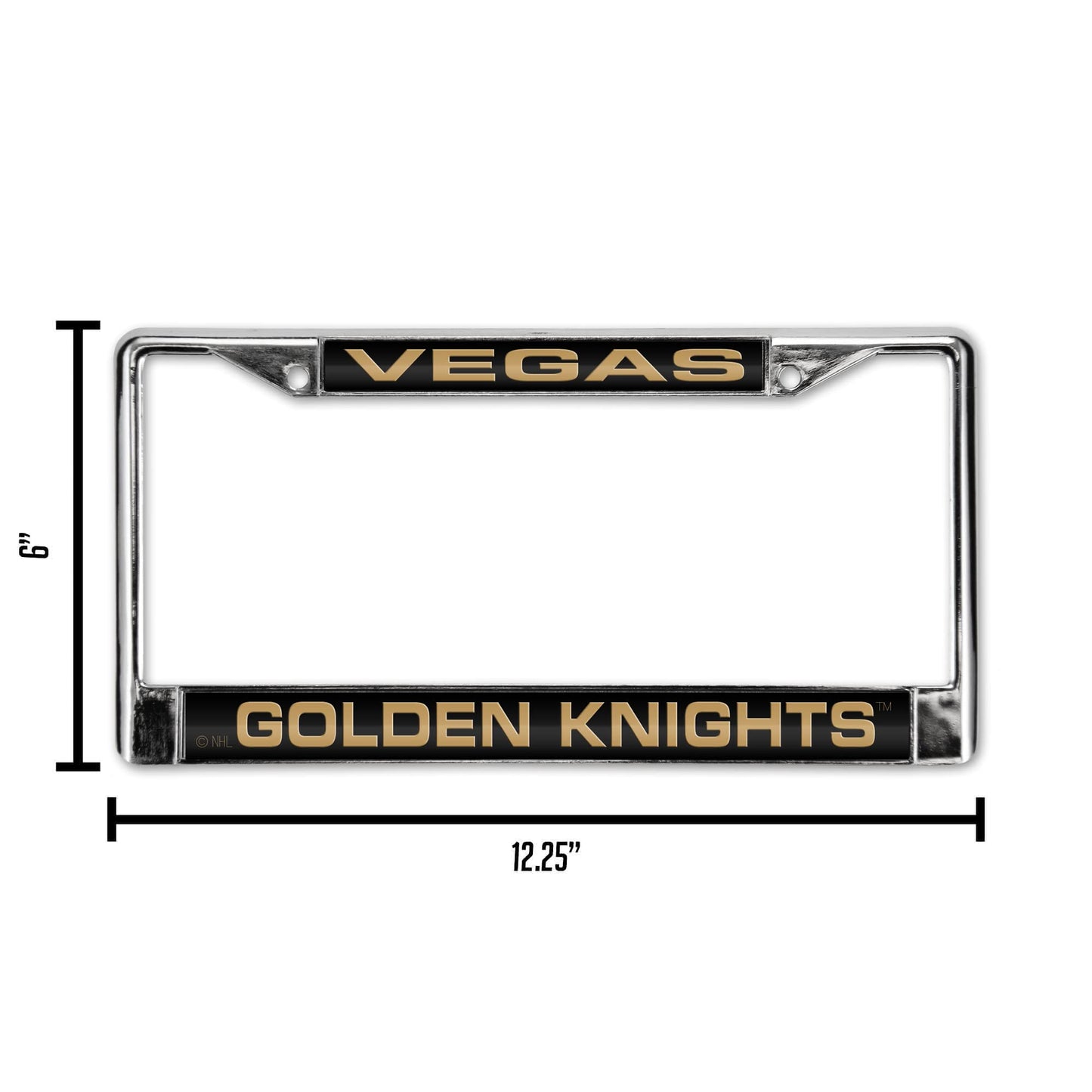 Las Vegas Hockey Golden Knight's Chrome Metal Laser Cut License Plate Frame