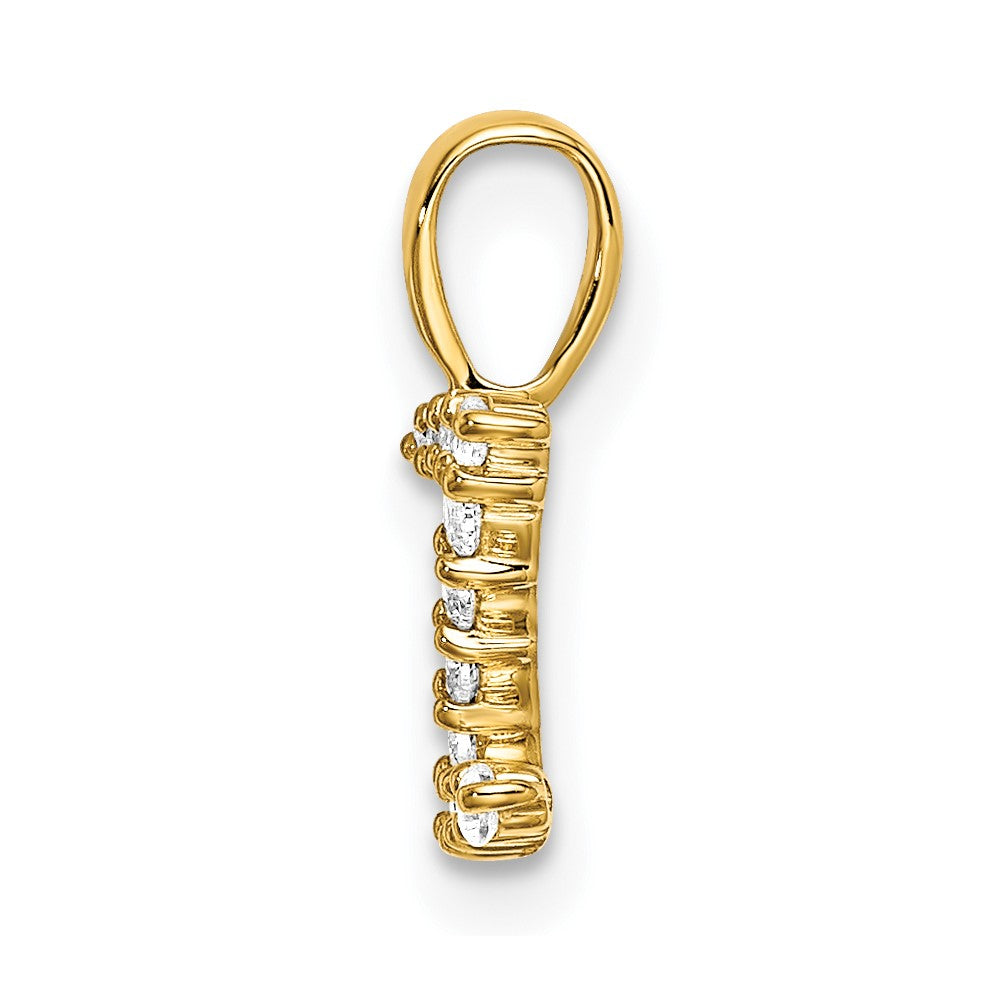 14k 1/8 carat Lab Grown Diamond VS/SI+ G+ Letter Z Intitial Pendant