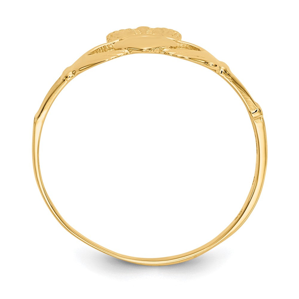 14k Ladies Claddagh Ring Size 6