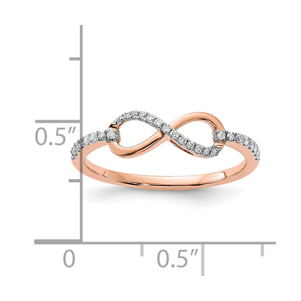 10k Rose Gold Diamond Ring