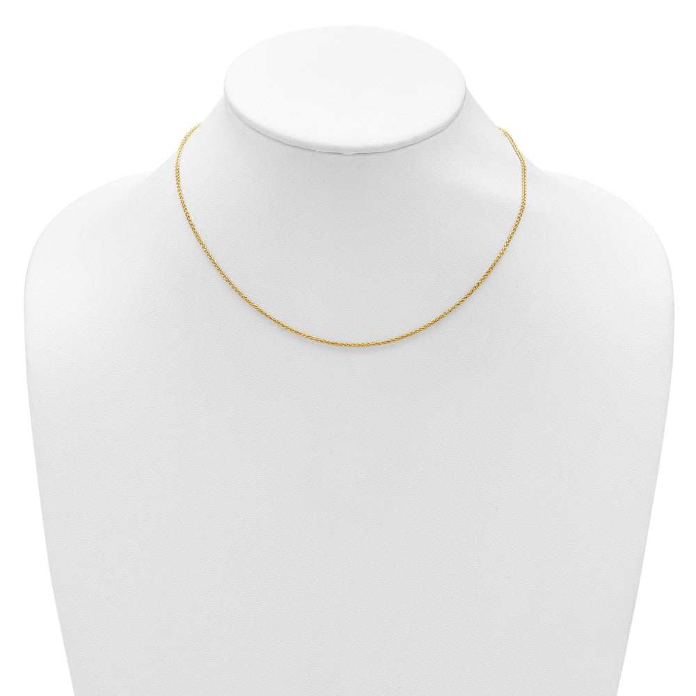 14K 1.5mm Spiga 1in+1in Adjustable Chain