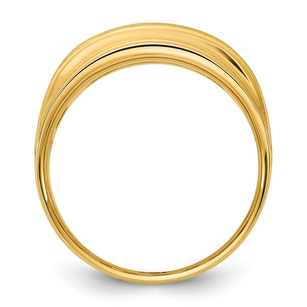 IBGoodman 14k Five Stone Polished and Brushed Men's Ring Mounting
