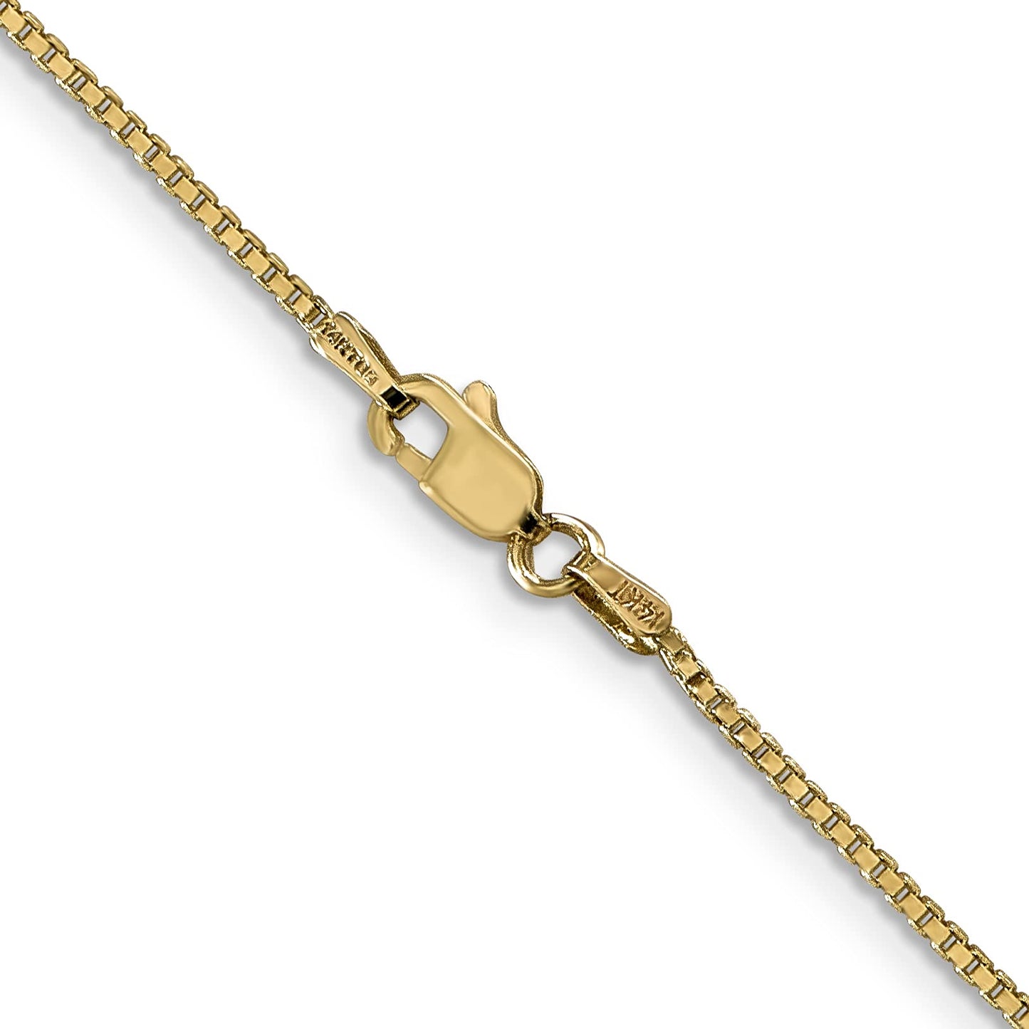 14K 9 inch 1.1mm Box with Lobster Clasp Anklet