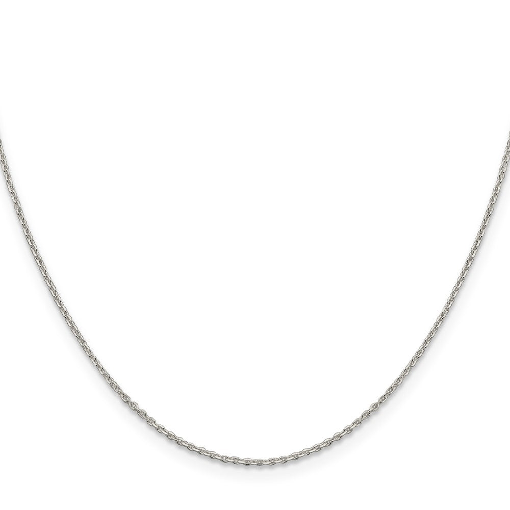 Sterling Silver 1.25mm Diamond-cut Forzantina Cable Chain 22 Inches