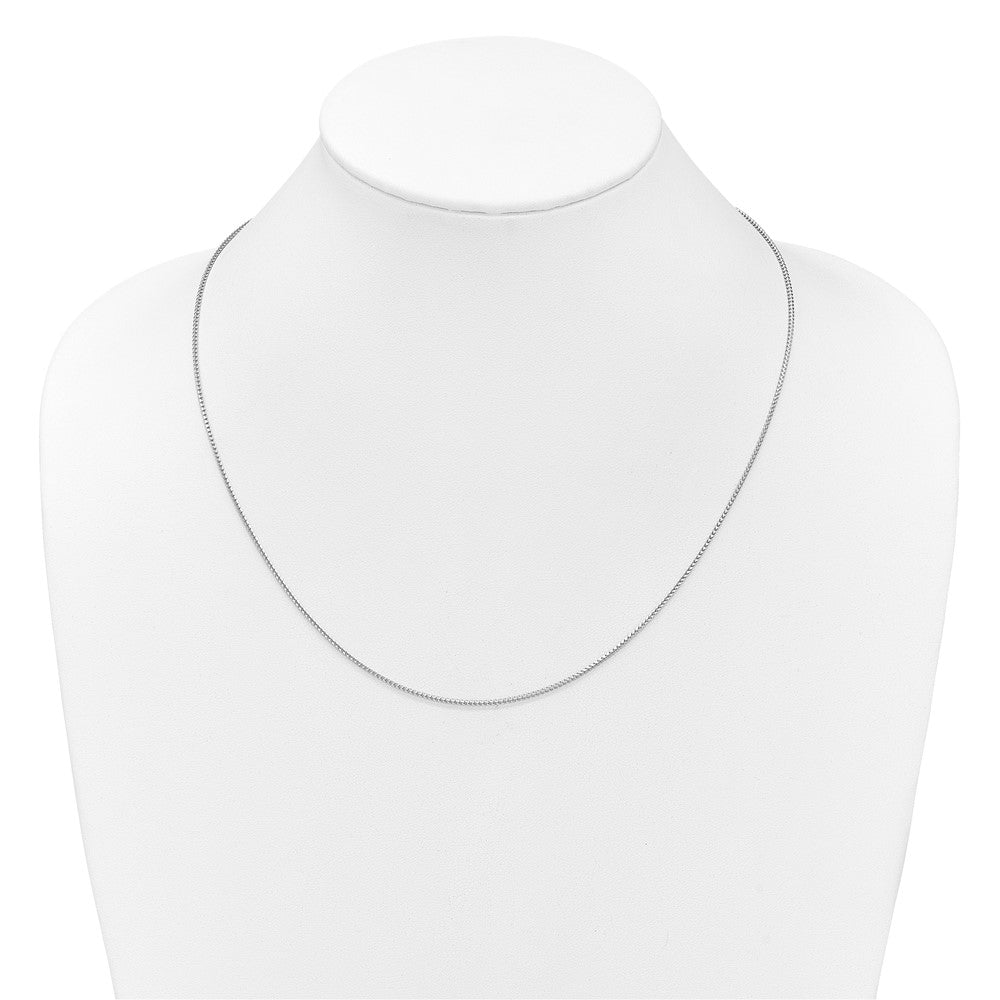 14K White Gold Adjustable 1.25mm Franco Chain