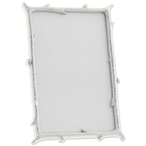 4x6 Silver Metal Picture Frame with Natural Branch Design