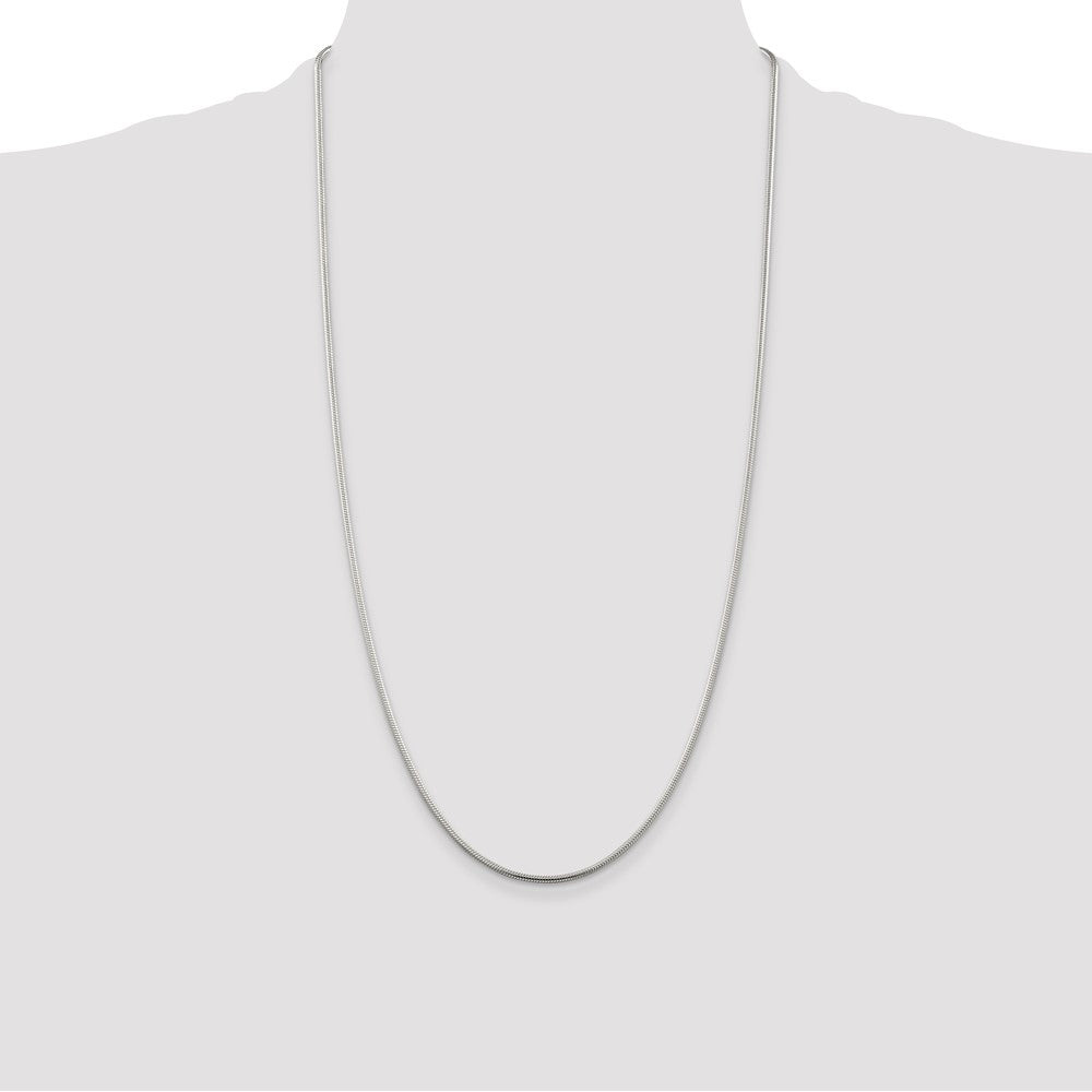 Sterling Silver 1.75mm Snake Chain 28 Inches