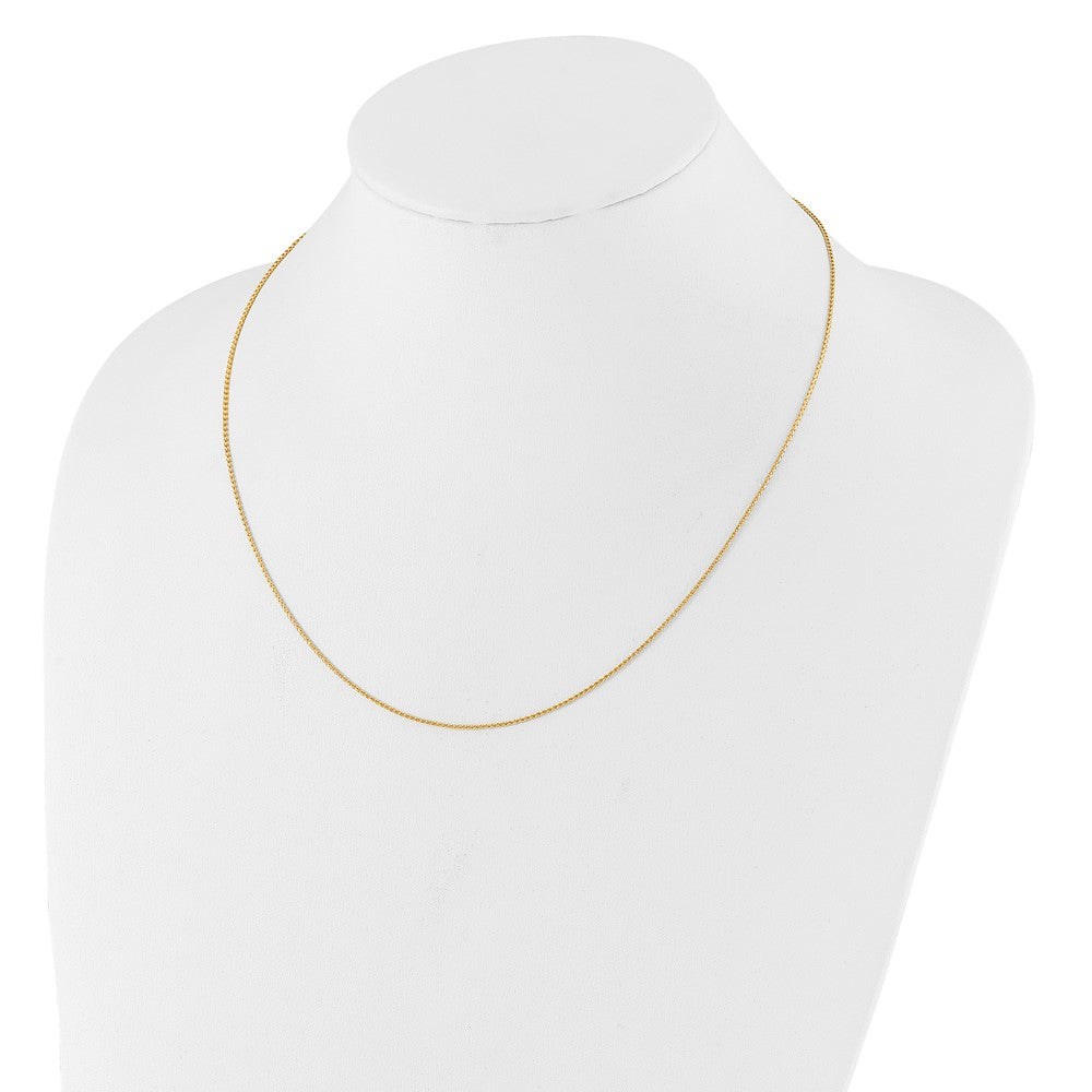 14K 1mm D/C Open Franco 1in+1in Adjustable Chain