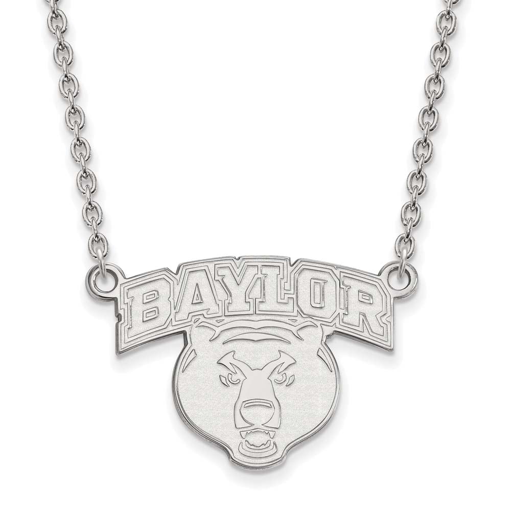 LogoArt Sterling Silver Baylor University Large Pendant Necklace Female Adult