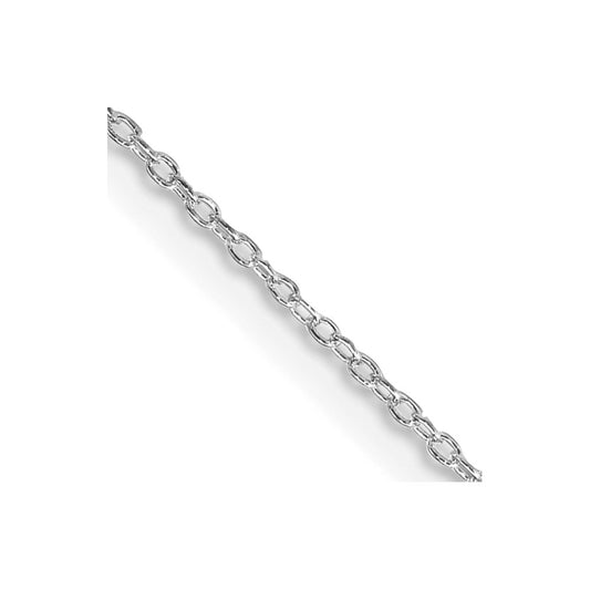 Sterling Silver Rhodium-plated 1.1mm Forzantina Cable Chain 18 Inches
