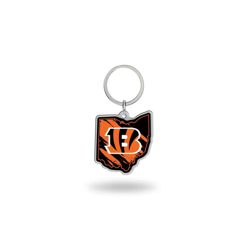 NFL Rico Industries State Shape Keychain, Cincinnati Bengals