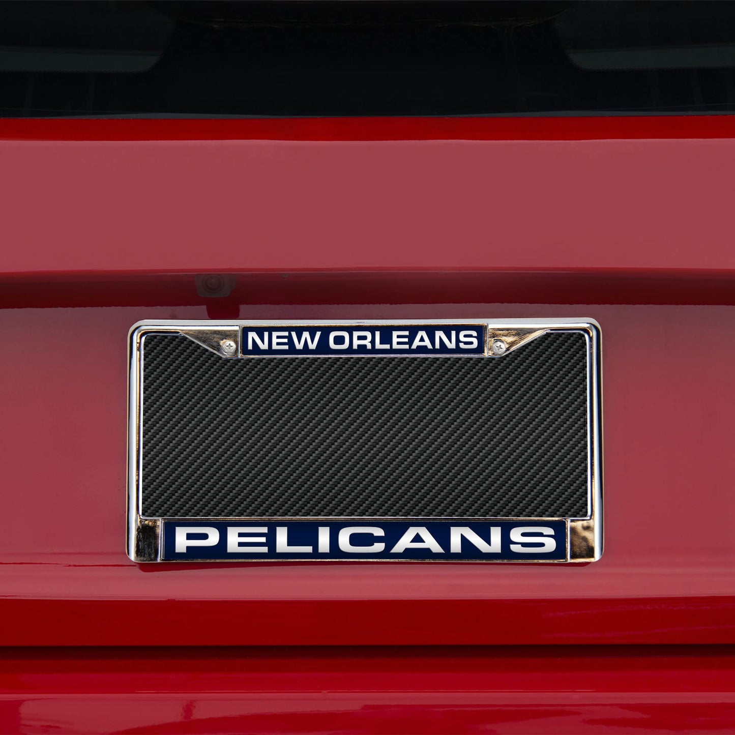 New Orleans Basketball Pelican's Chrome Metal Laser Cut License Plate Frame