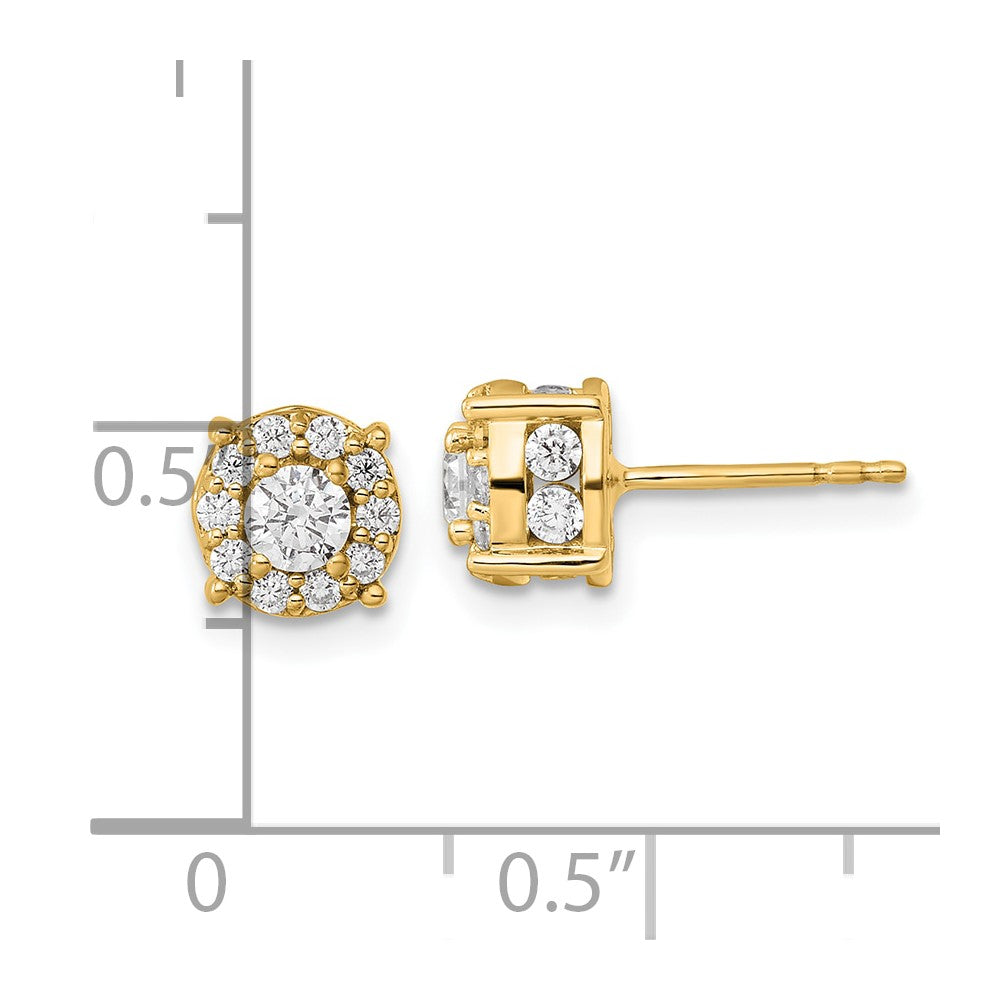 14k 1 carat Lab Grown Diamond VS/SI+ G+ Post Earrings