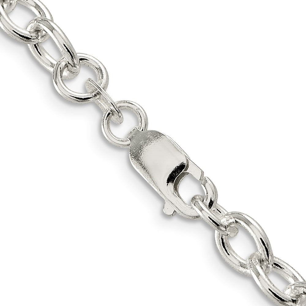 Sterling Silver 6.8mm Oval Cable Chain 20 Inches