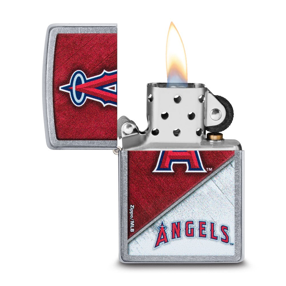 Zippo Street Chrome Los Angeles Angels Color Image MLB Lighter
