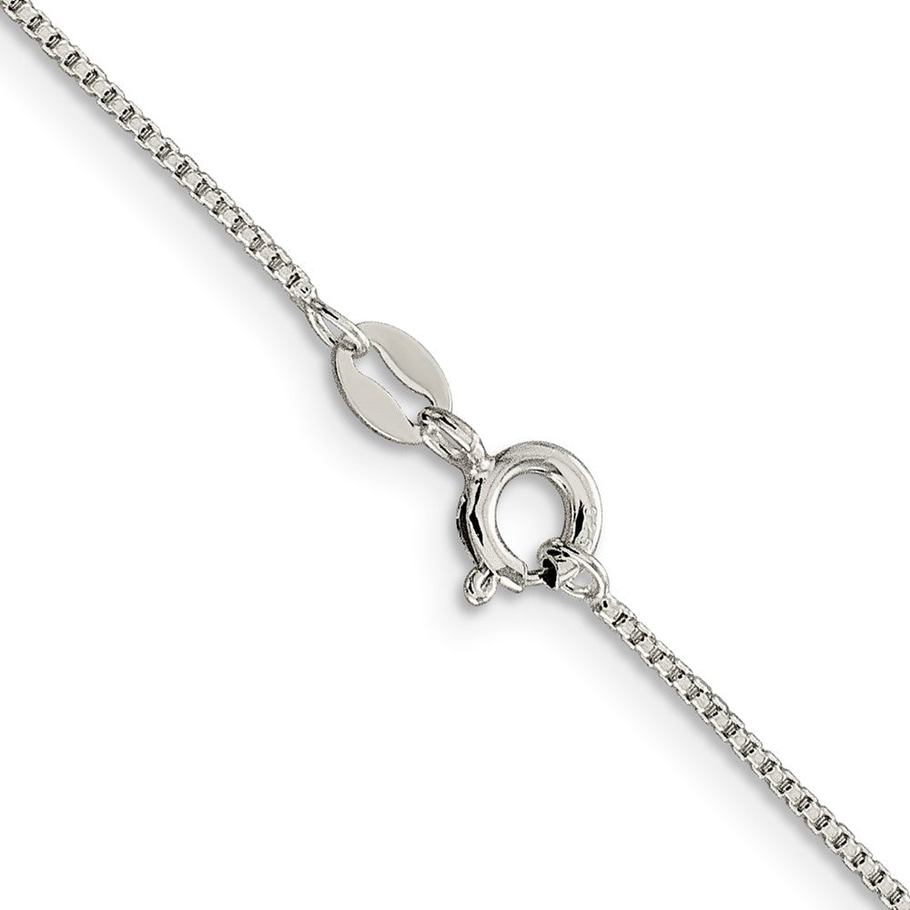 Sterling Silver 1mm Round Box Chain 18 Inches