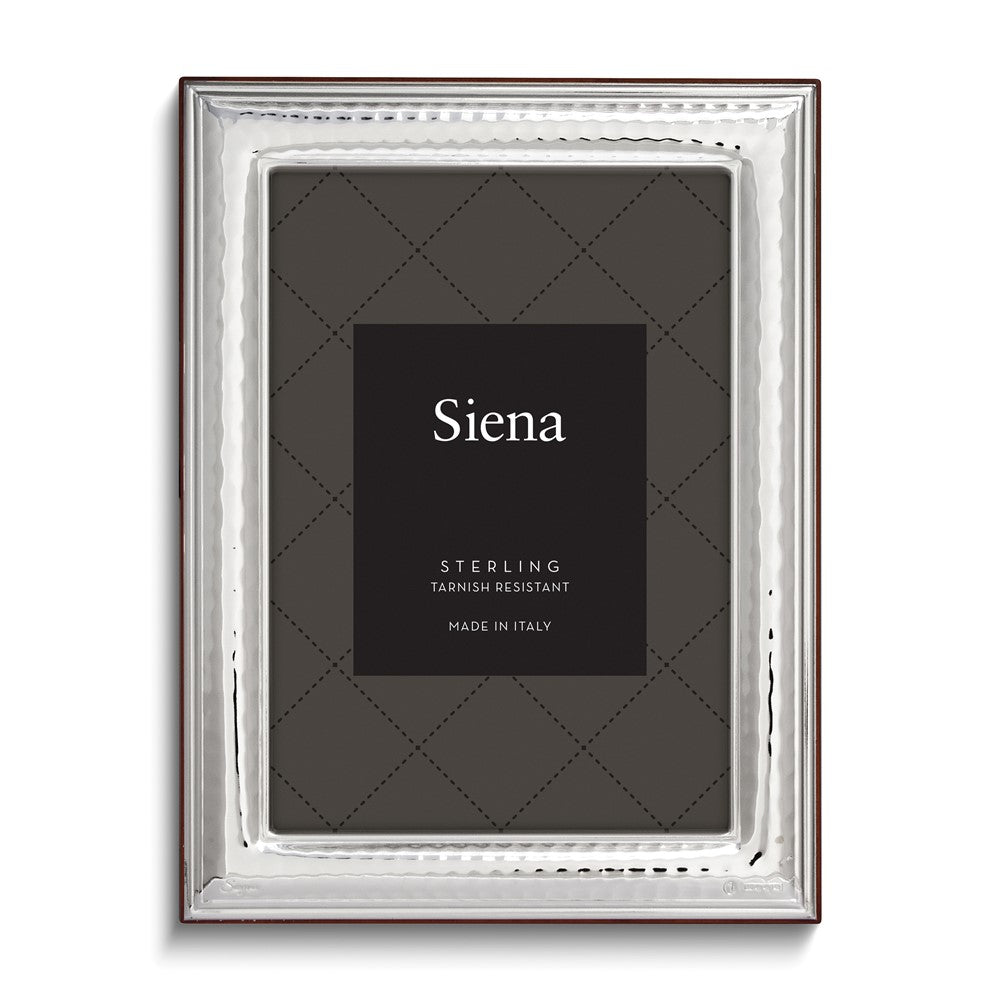 Bilaminate Sterling Silver Hammered 8x10 Photo Frame