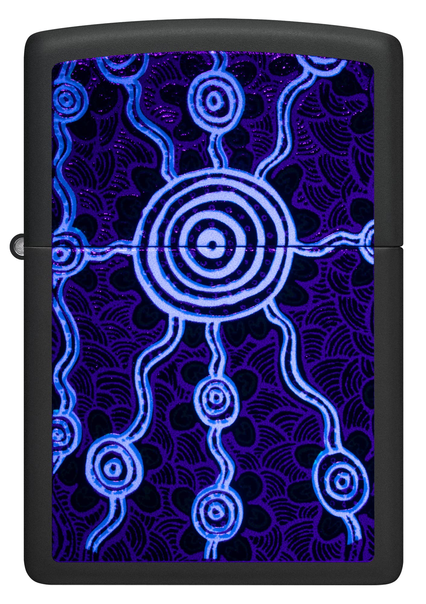Zippo John Smith Gumbula Black Light Design Black Matte Pocket Lighter