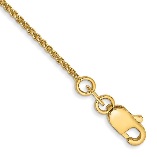 14K 7 inch 1.05mm Spiga with Lobster Clasp Bracelet 7  inches