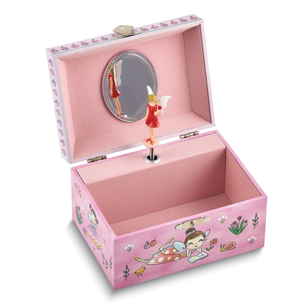 Childrens Garden Fairy Mirrored Musical Jewelry Box (Plays Greensleeves)