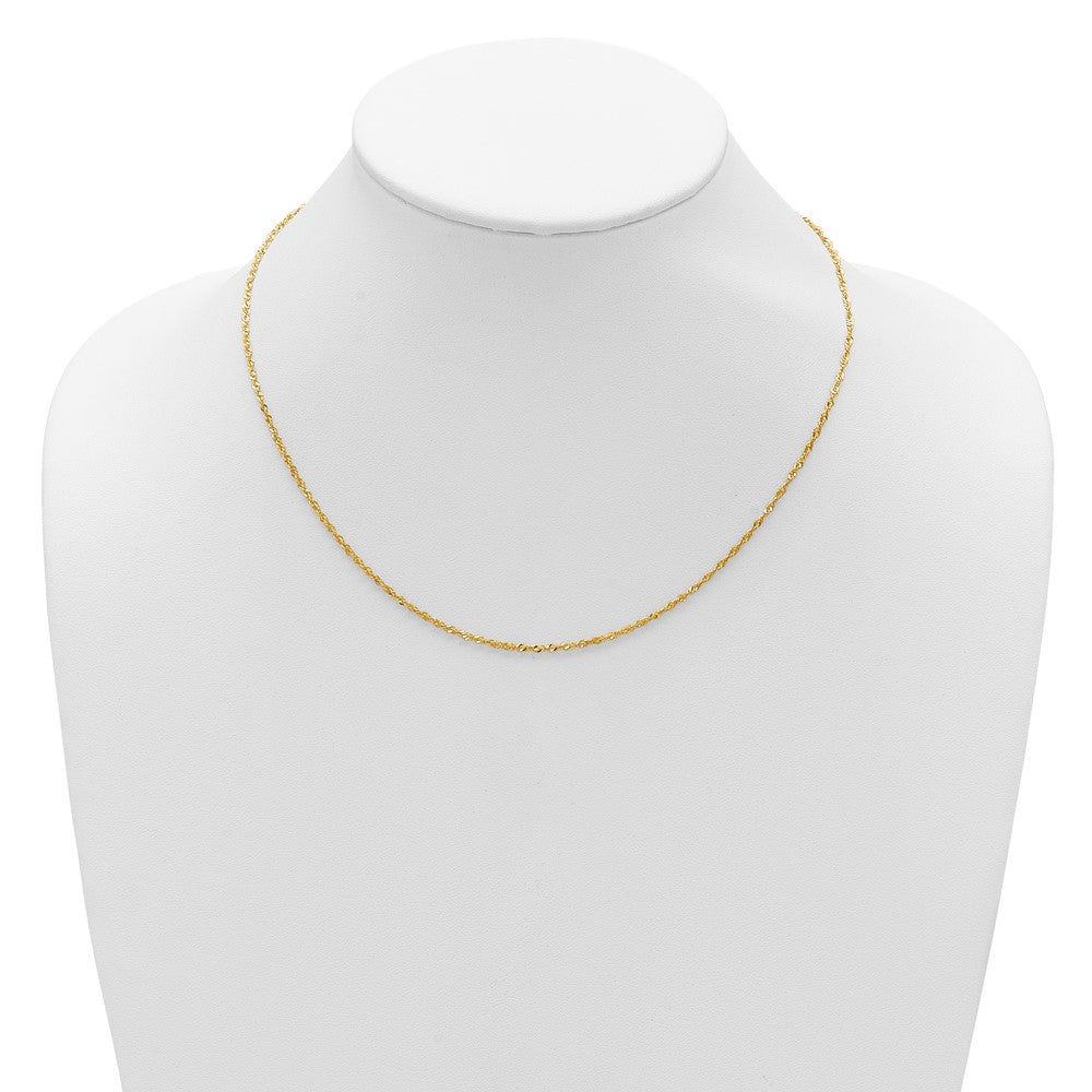 10k 1.7mm Singapore 1in+1in Adjustable Chain