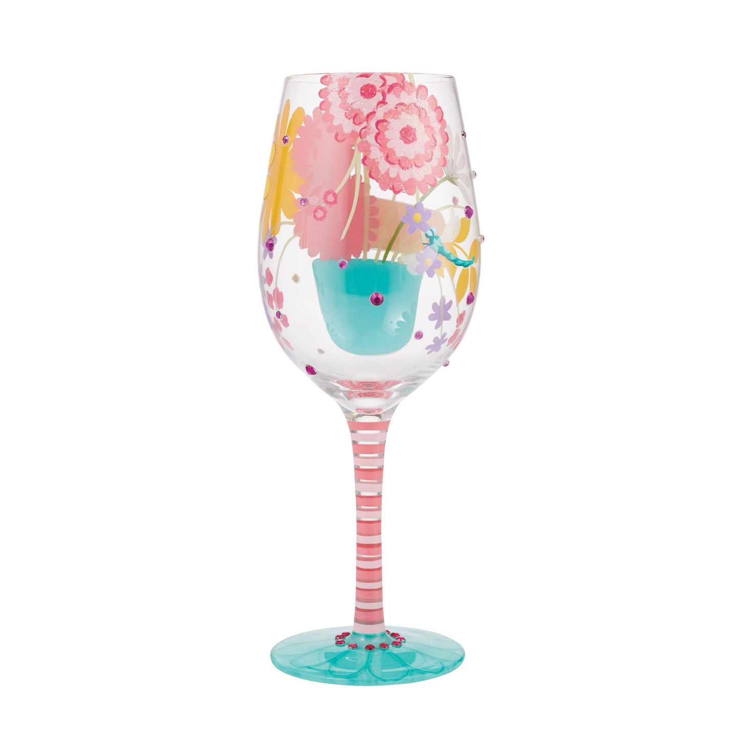 Enesco Lolita Best Mom Ever Wine Glass, 9.05 Inch, Multicolor, 15 oz