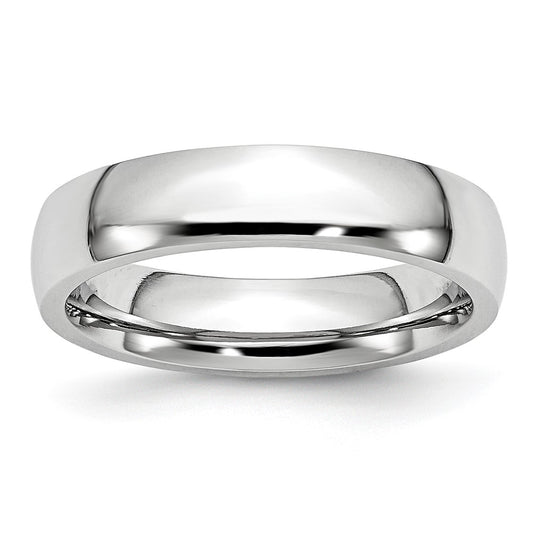Cobalt Polished 5mm Half Round Band Size - 11