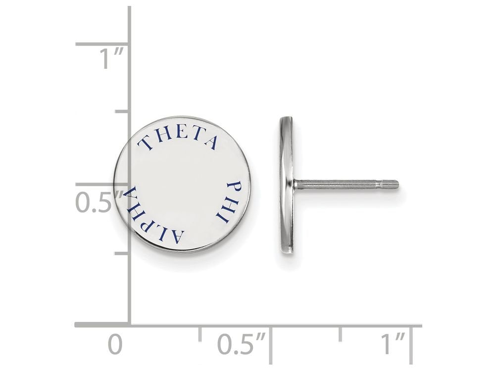 Sterling Silver Official Licensed Greek Sororities Theta Phi Alpha (???) Enameled Post Earrings