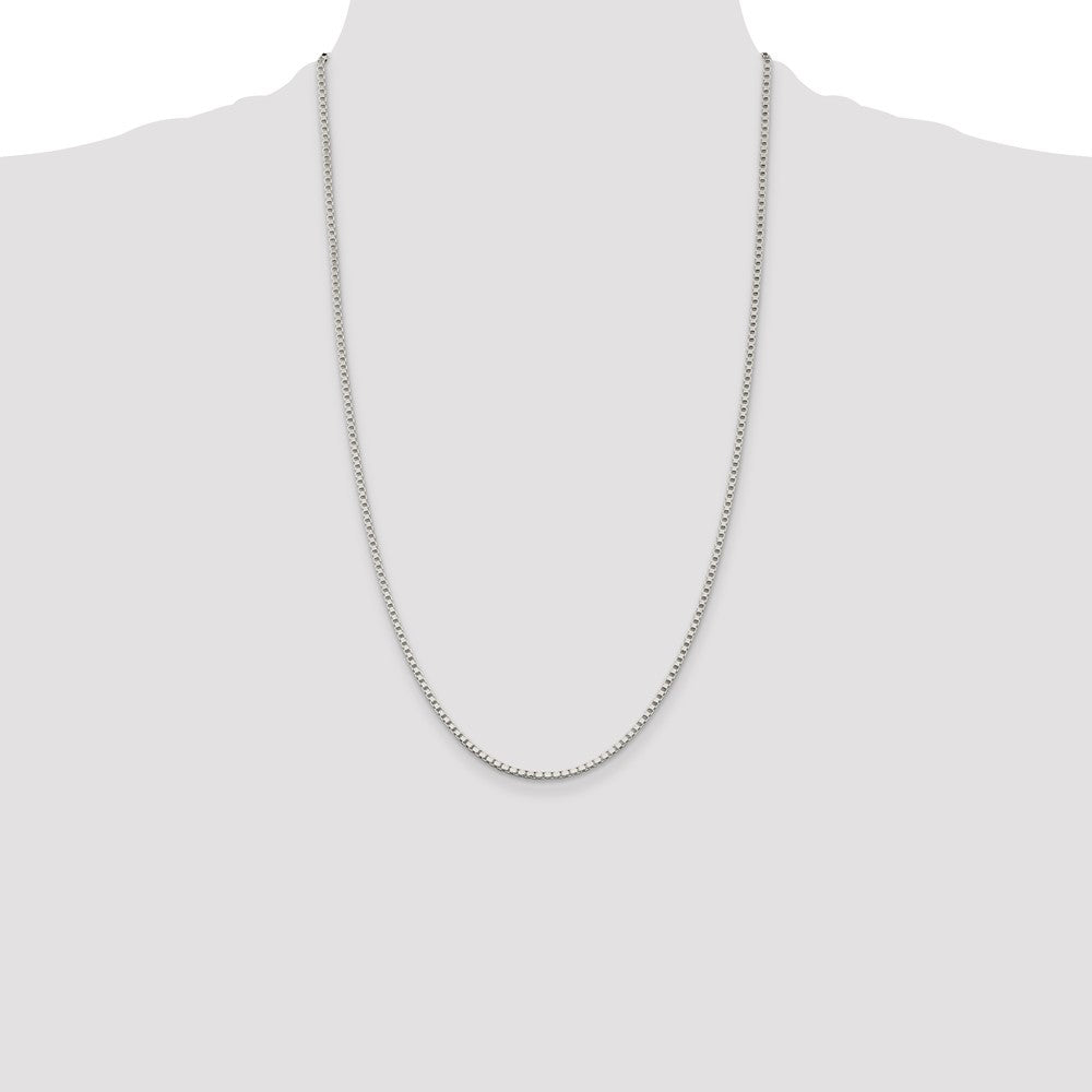 Sterling Silver 2mm Box Chain 26 Inches