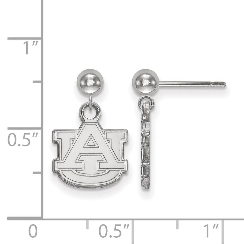 Sterling Silver Auburn University Ball Dangle Earrings