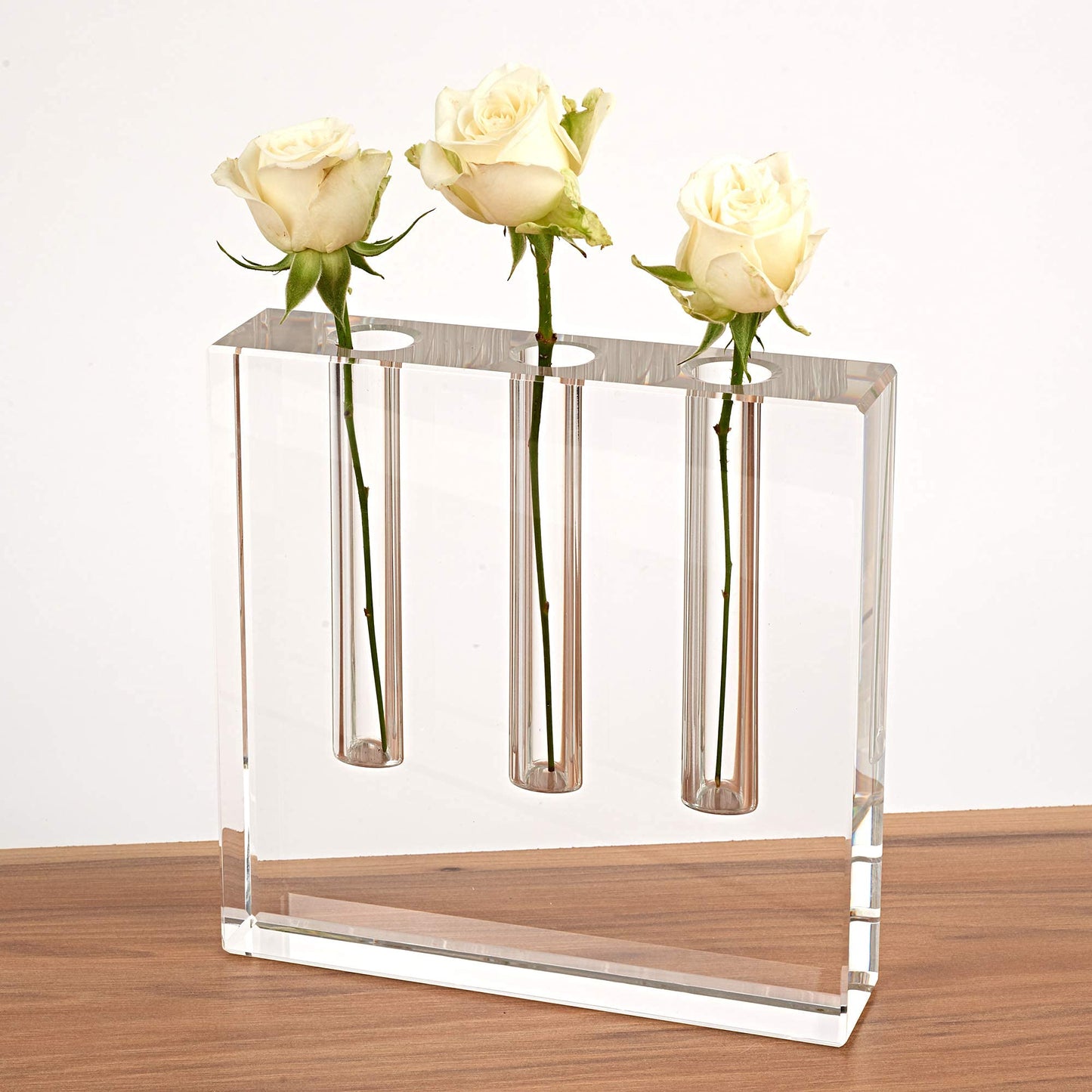 The New Triple Play Handcrafted Crystal Bud Vase 7 x 7 x 1.5