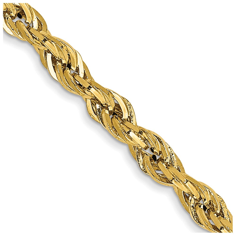 14K 26 inch 2.8mm Semi Solid Rope with Lobster Clasp Chain