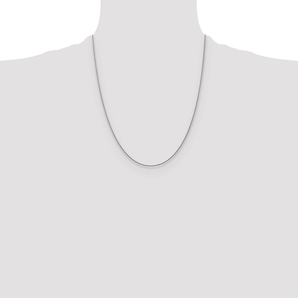 10k White Gold 1mm D/C Spiga Chain