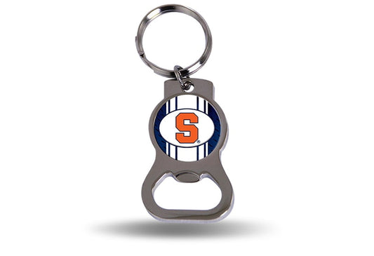 NCAA Syracuse Silver-tone Bottle Opener Key Ring by Rico Industries Q-GC6412