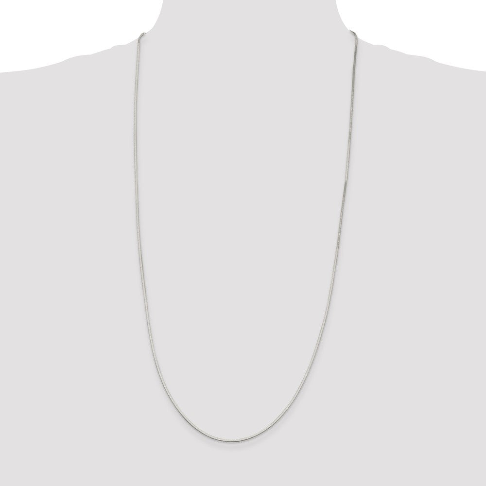 Sterling Silver 1.35mm Octagonal Snake Chain 30 Inches