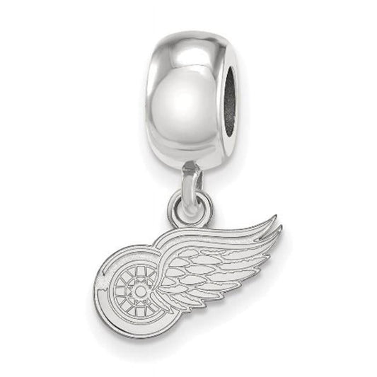 LogoArt SS030RWI Sterling Silver NHL Detroit Red Wings Dangle Bead Charm, Extra Small