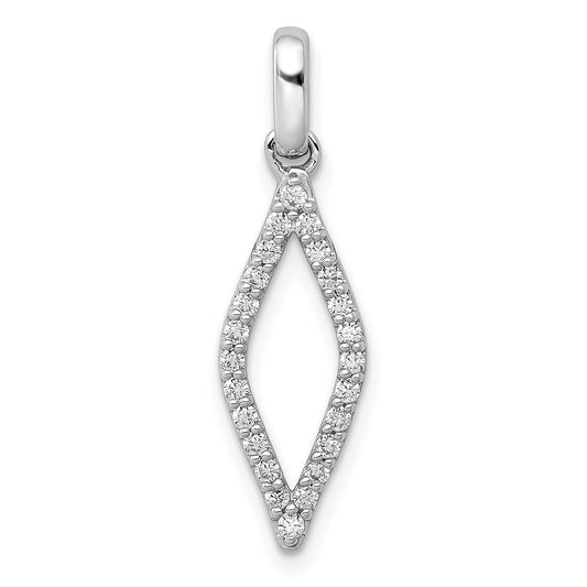 14k White Gold 1/4 carat Lab Grown Diamond VS/SI+ G+ Complete Fashion Geometric Pendant