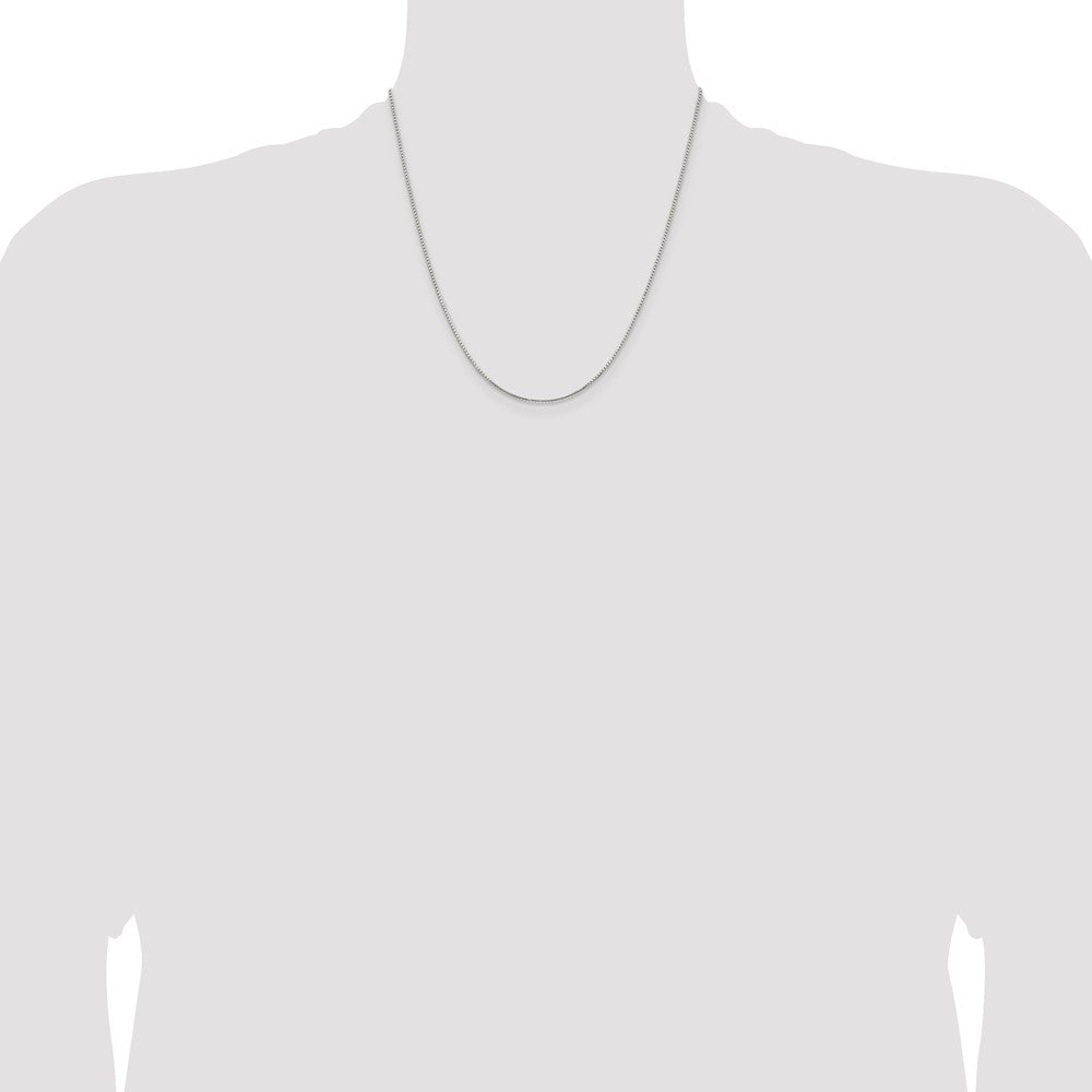 Sterling Silver 1.25mm 8 Sided Diamond-cut Box Chain 20 Inches
