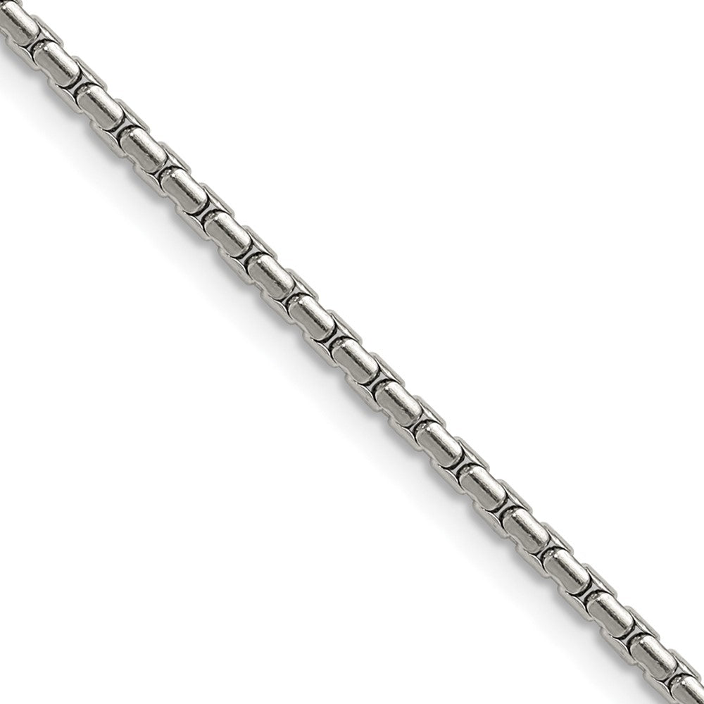 Chisel Stainless Steel Polished 1.7mm 22 inch Elongated Box Chain