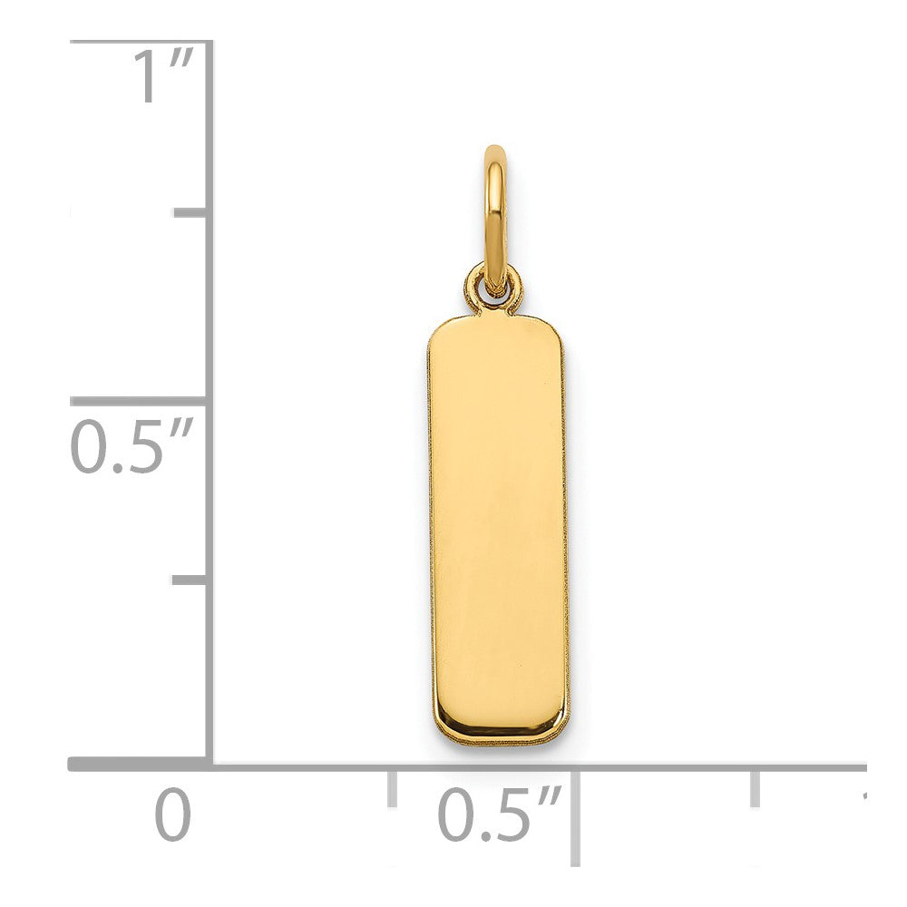 Sterling Silver/Gold-plated Small Blank Bar Charm
