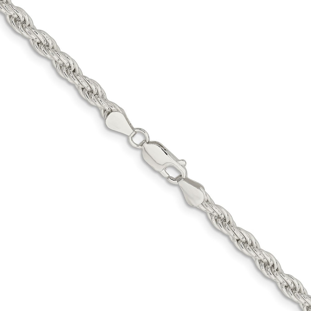 Sterling Silver 5mm Solid Rope Chain 18 Inches