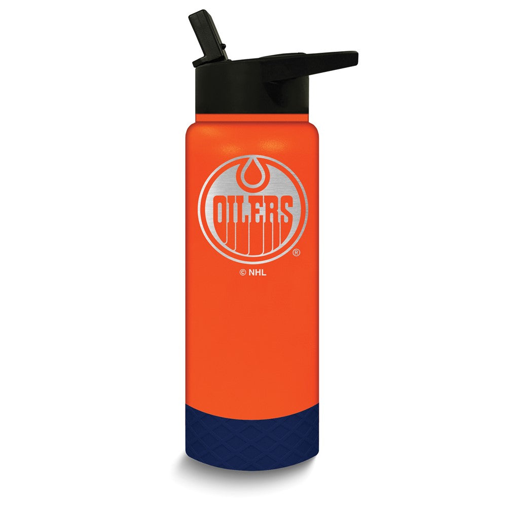 NHL Edmonton Oilers Stainless Steel Silicone Grip 24 oz. Water Bottle