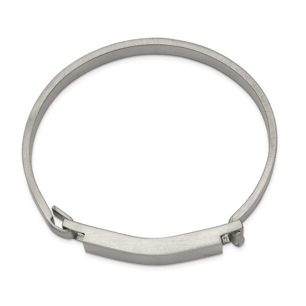 Stainless Steel Brushed 7.8mm ID Bangle 6.75 inches