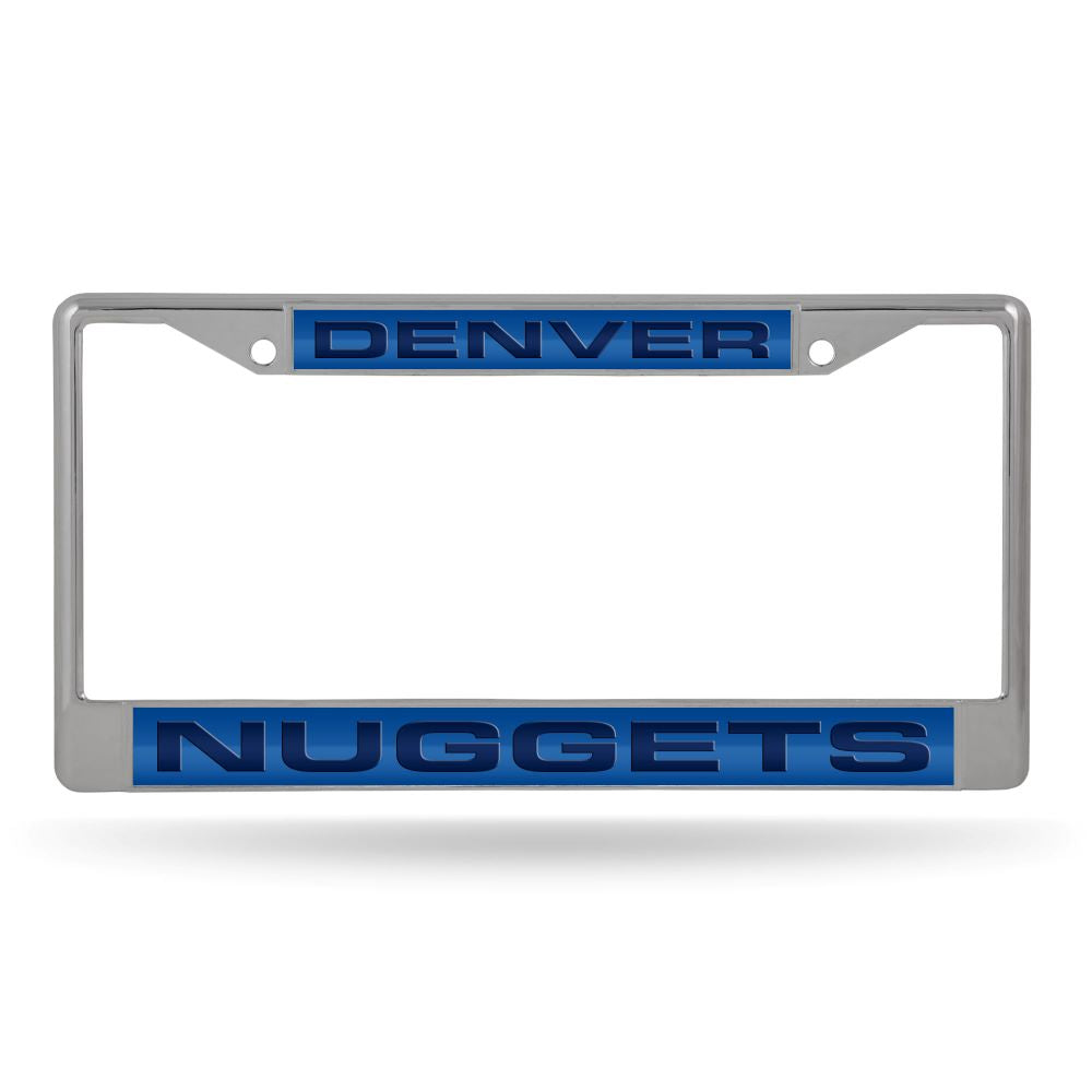 Denver Basketball Nugget's Car Frame - Chrome Metal Laser Cut License Plate Frame