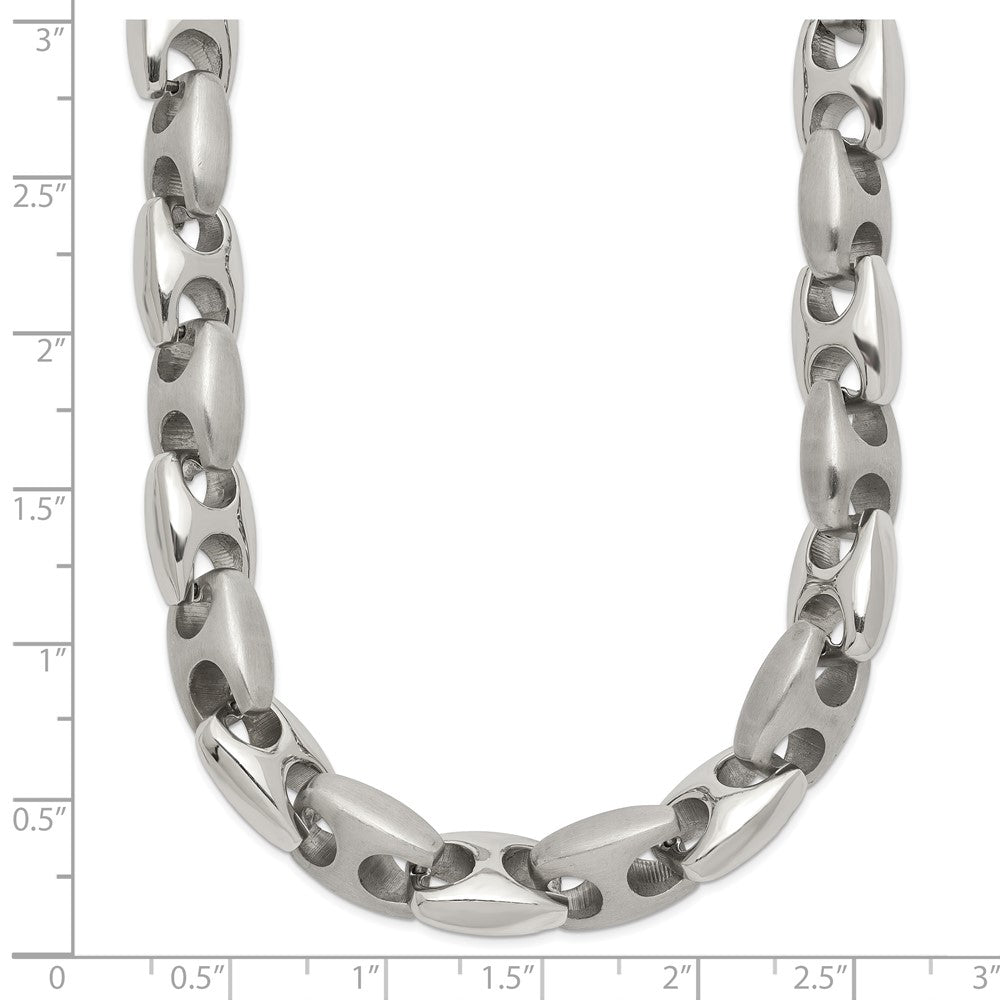 Stainless Steel Brushed and Polished 20in Necklace