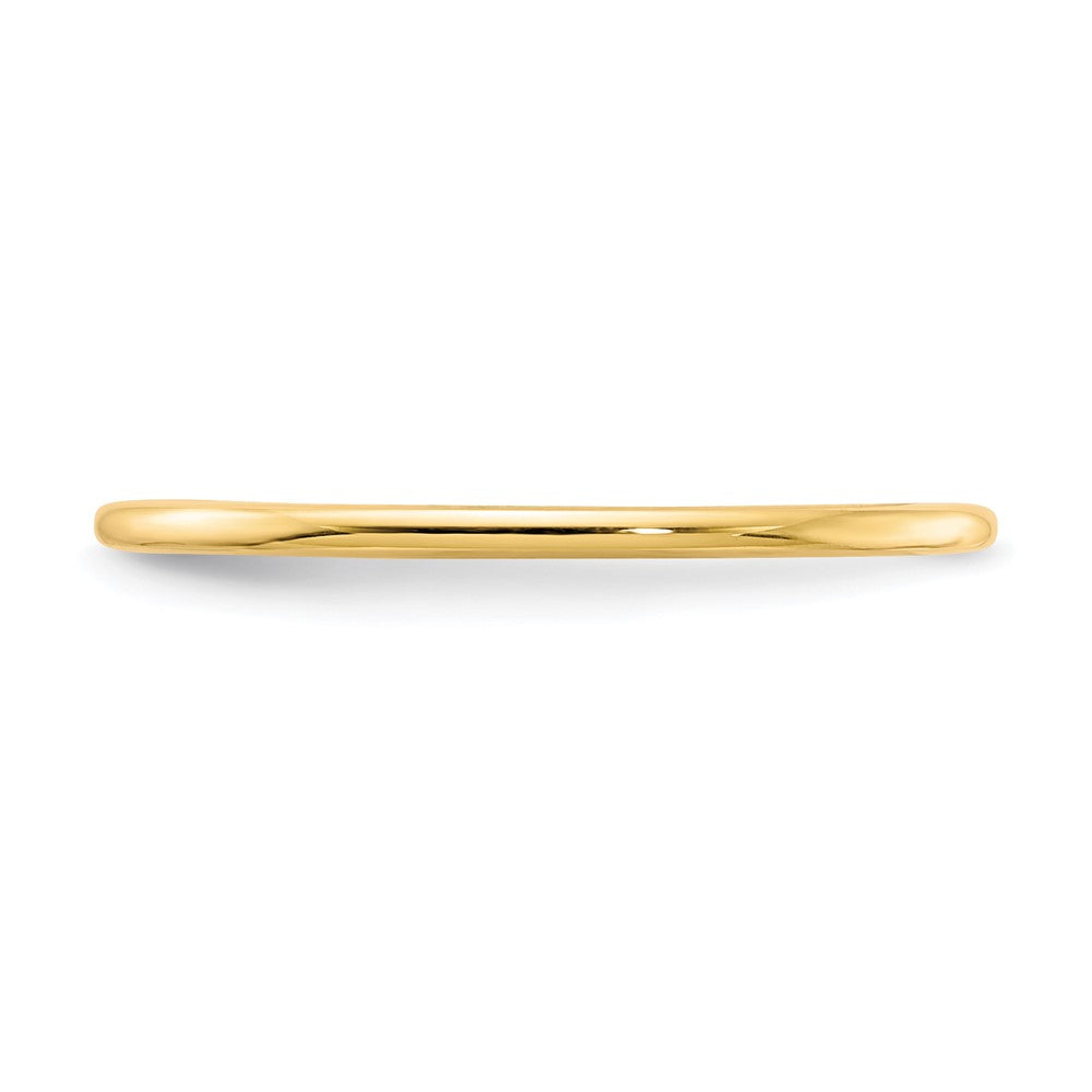 10K Yellow Gold 1.2mm Half Round Polished Stackable Band Size 4.5