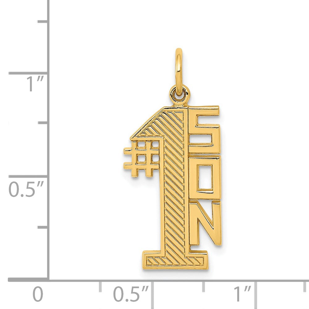 14k #1 SON Charm Yellow Gold