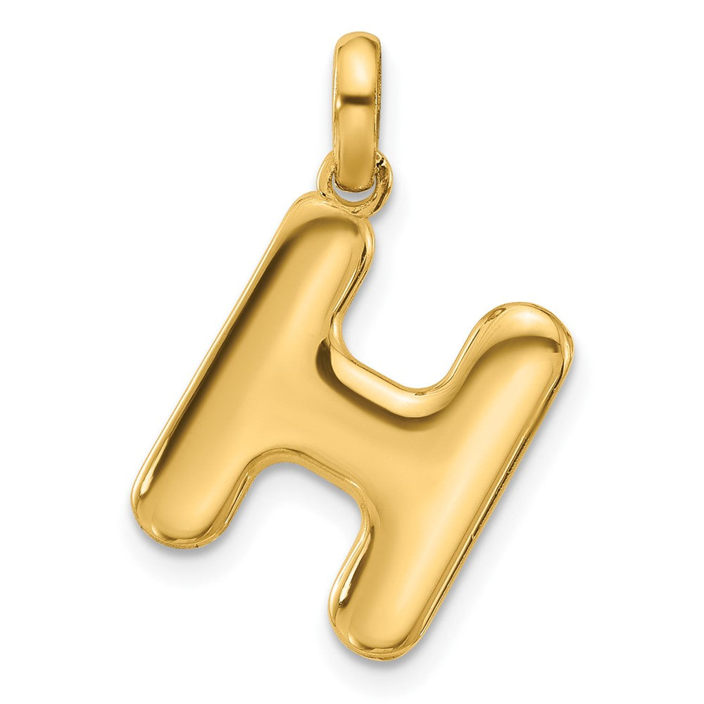 14k Yellow Gold Fancy Letter H