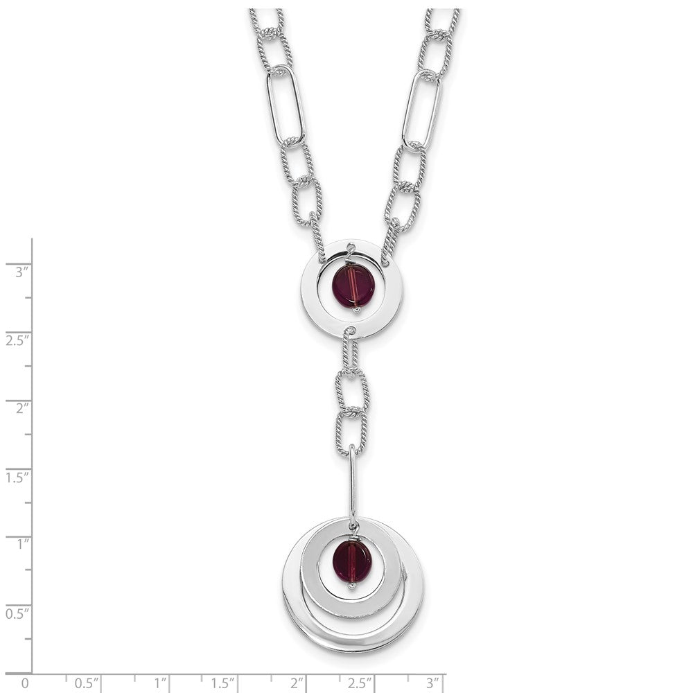 Sterling Silver Rhodium-plated & Rose gold-plated w/1.5in ext. Necklace